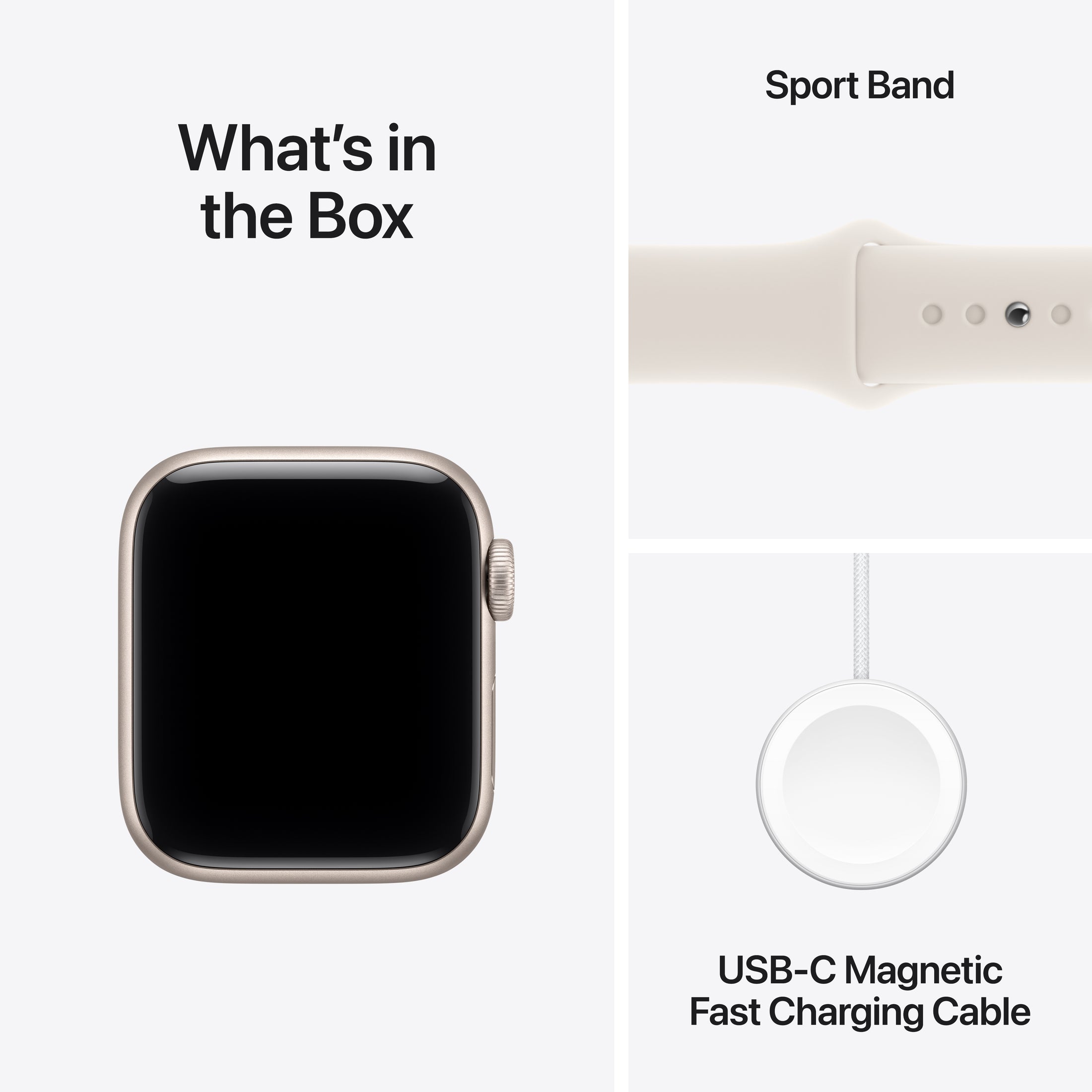 Apple Watch SE 3 (40mm, GPS + Cellular) - Starlight with Starlight Sport Band - Position 9