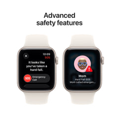 Apple Watch SE 3 (44mm, GPS) - Starlight with Starlight Sport Band - Position 7