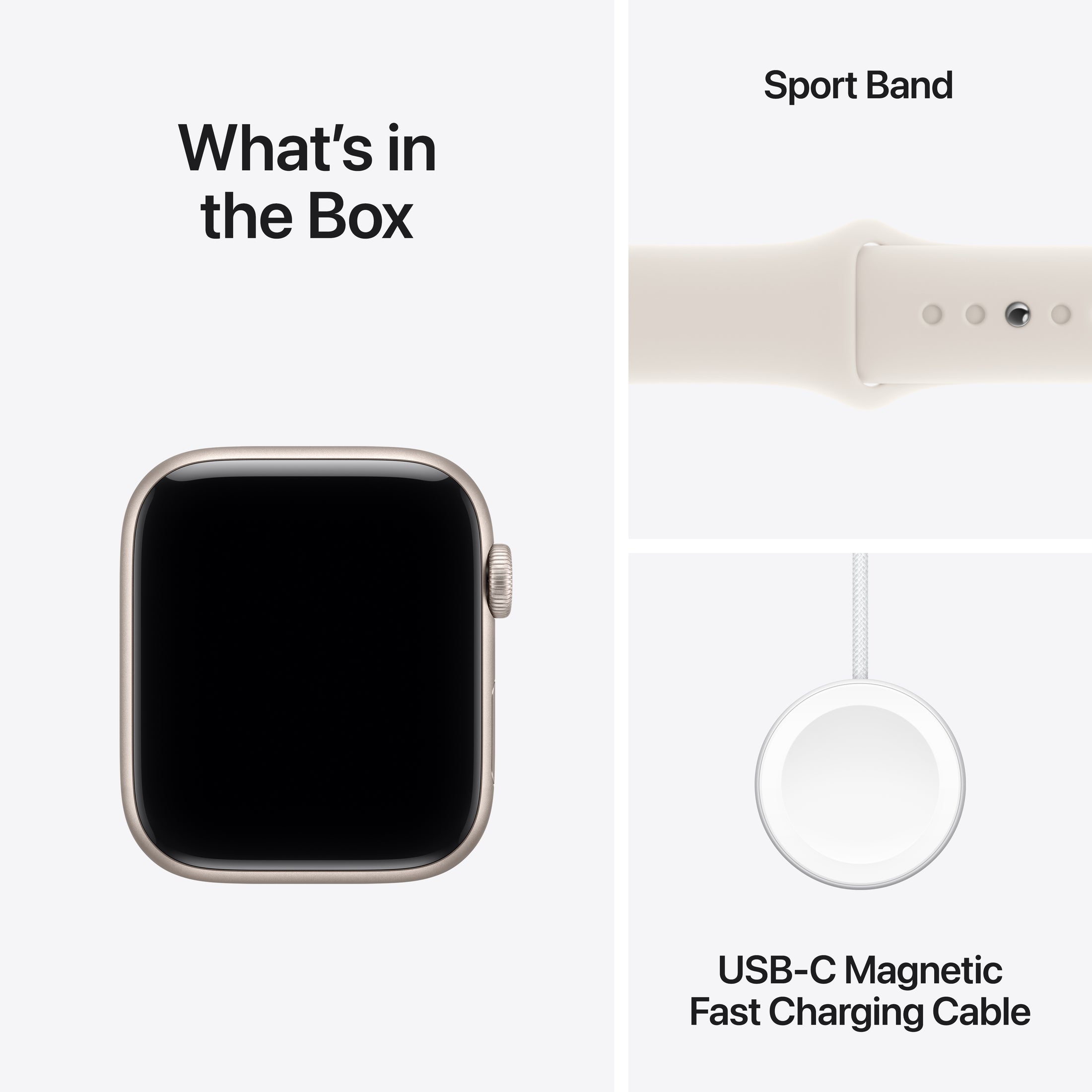 Apple Watch SE 3 (44mm, GPS + Cellular) - Starlight with Starlight Sport Band - Position 9