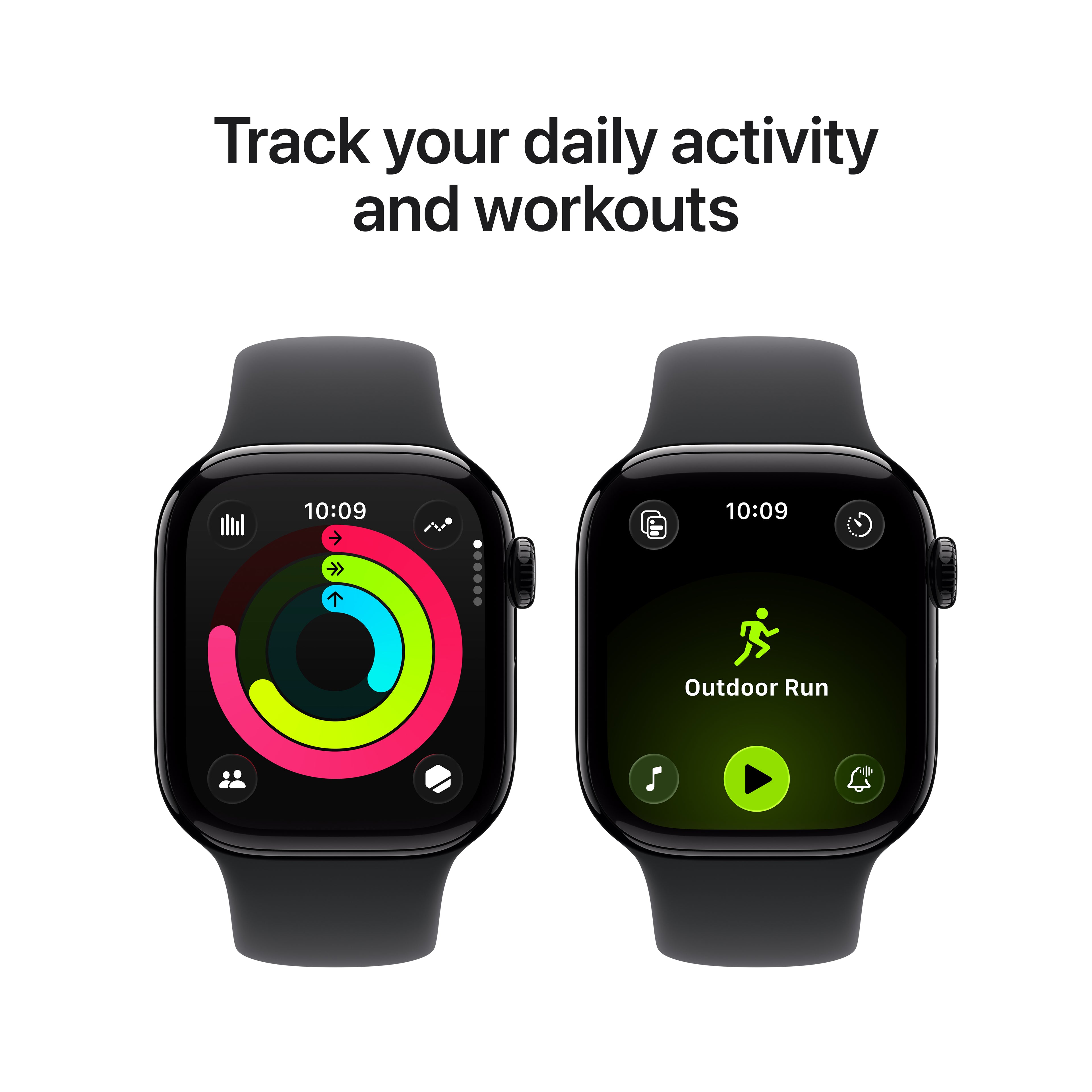 Apple Watch Series 11 (42mm, GPS + Cellular) - Jet Black with Black Sport Band - Position 4