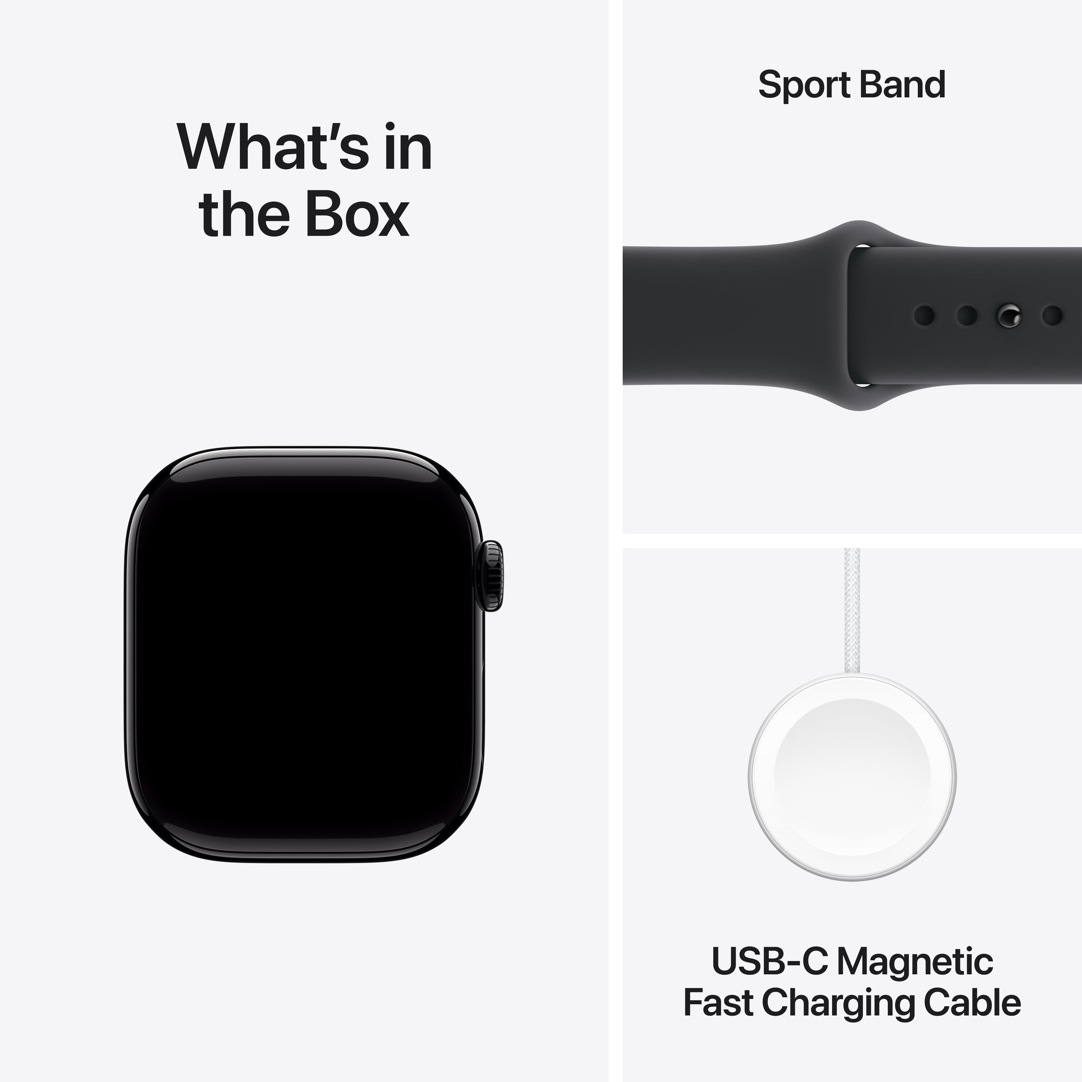 Apple Watch Series 11 (42mm, GPS) - Jet Black with Black Sport Band - Position 9