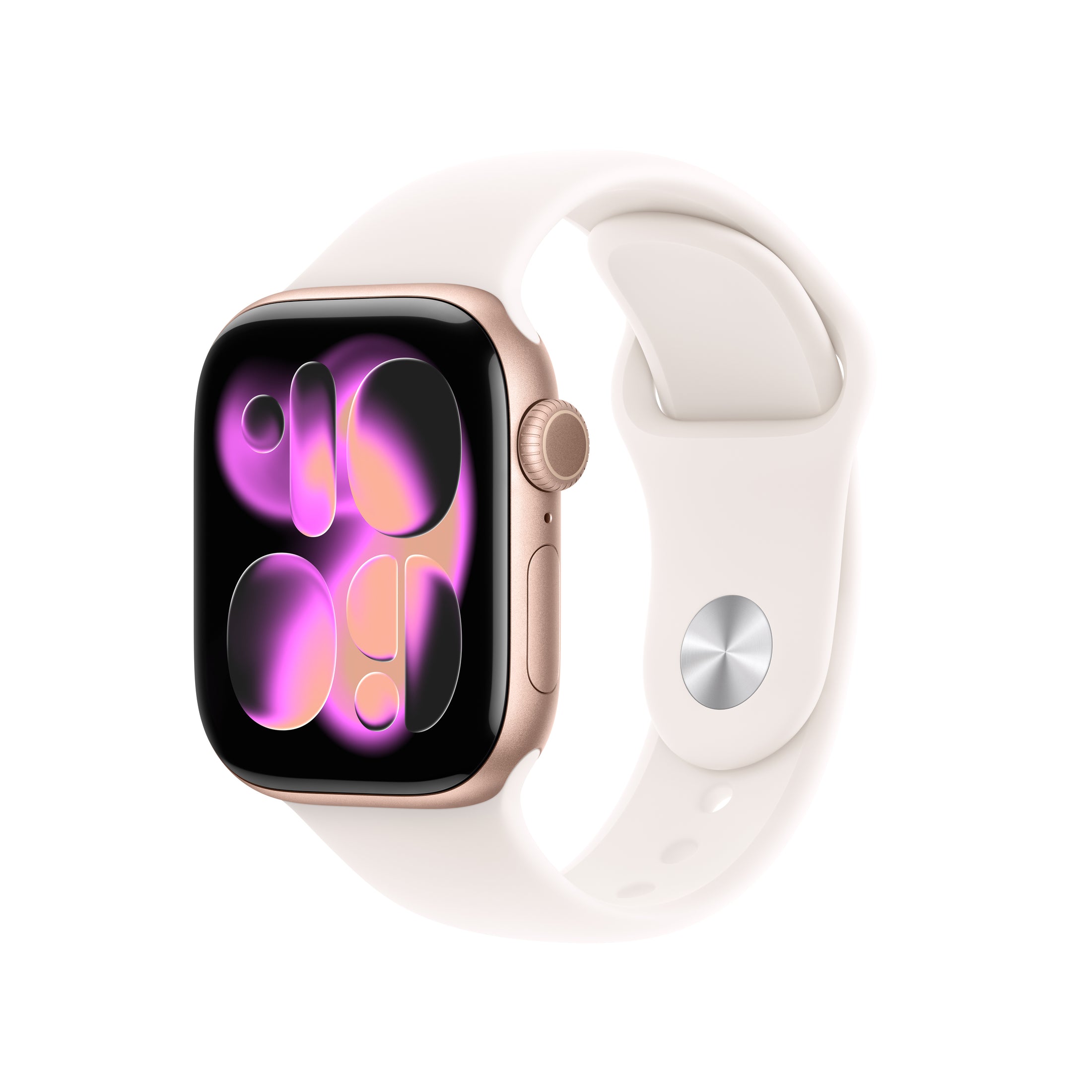 Apple Watch Series 11 (42mm, GPS + Cellular) - Rose Gold with Light Blush Sport Band - Position 1