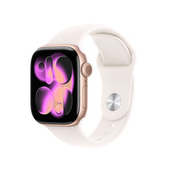 Apple Watch Series 11 (42mm, GPS + Cellular) - Rose Gold with Light Blush Sport Band - Position 1