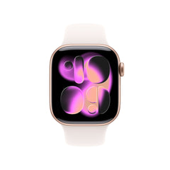 Apple Watch Series 11 (42mm, GPS) - Rose Gold with Light Blush Sport Band - Position 2