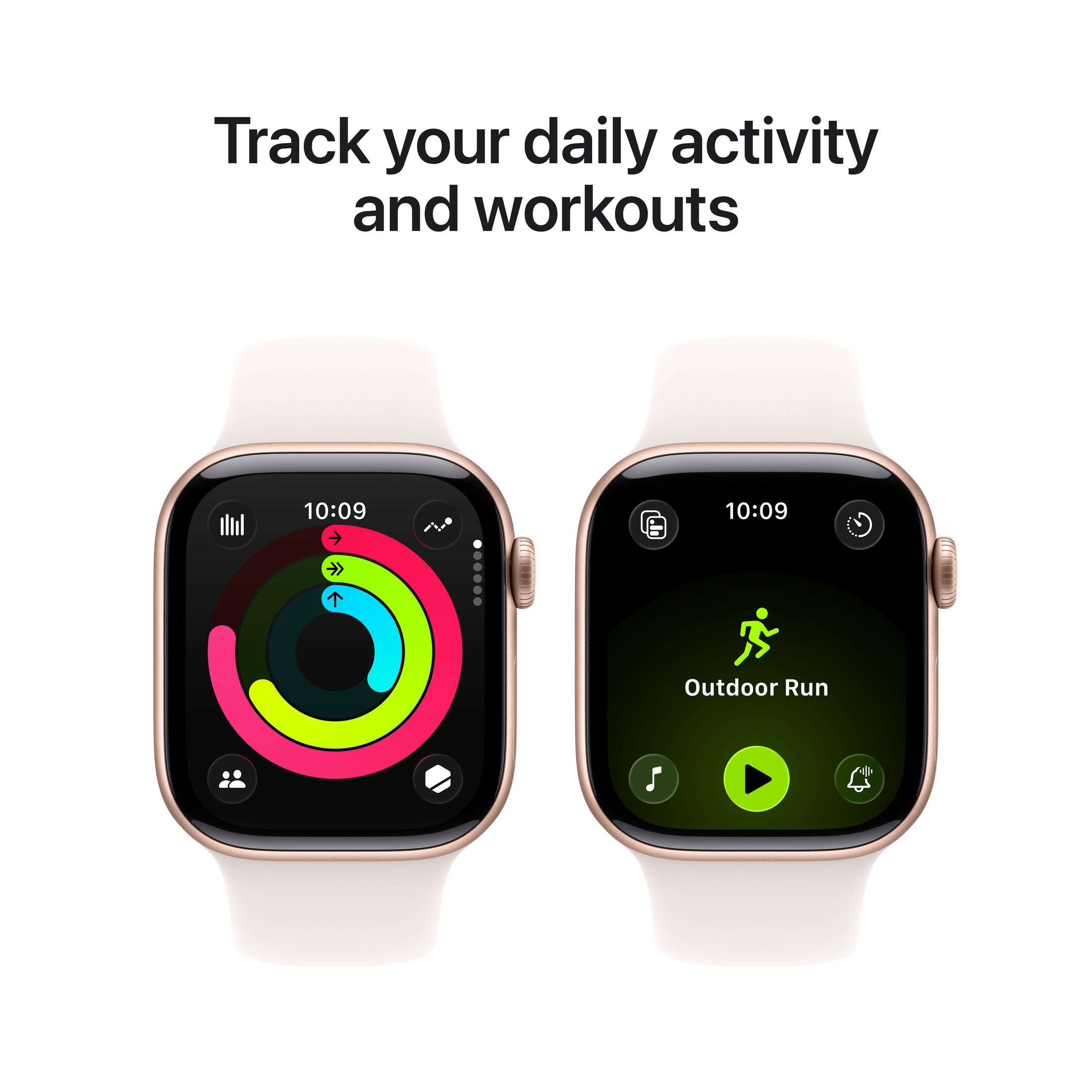 Apple Watch Series 11 (42mm, GPS) - Rose Gold with Light Blush Sport Band - Position 4
