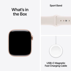 Apple Watch Series 11 (42mm, GPS) - Rose Gold with Light Blush Sport Band - Position 9