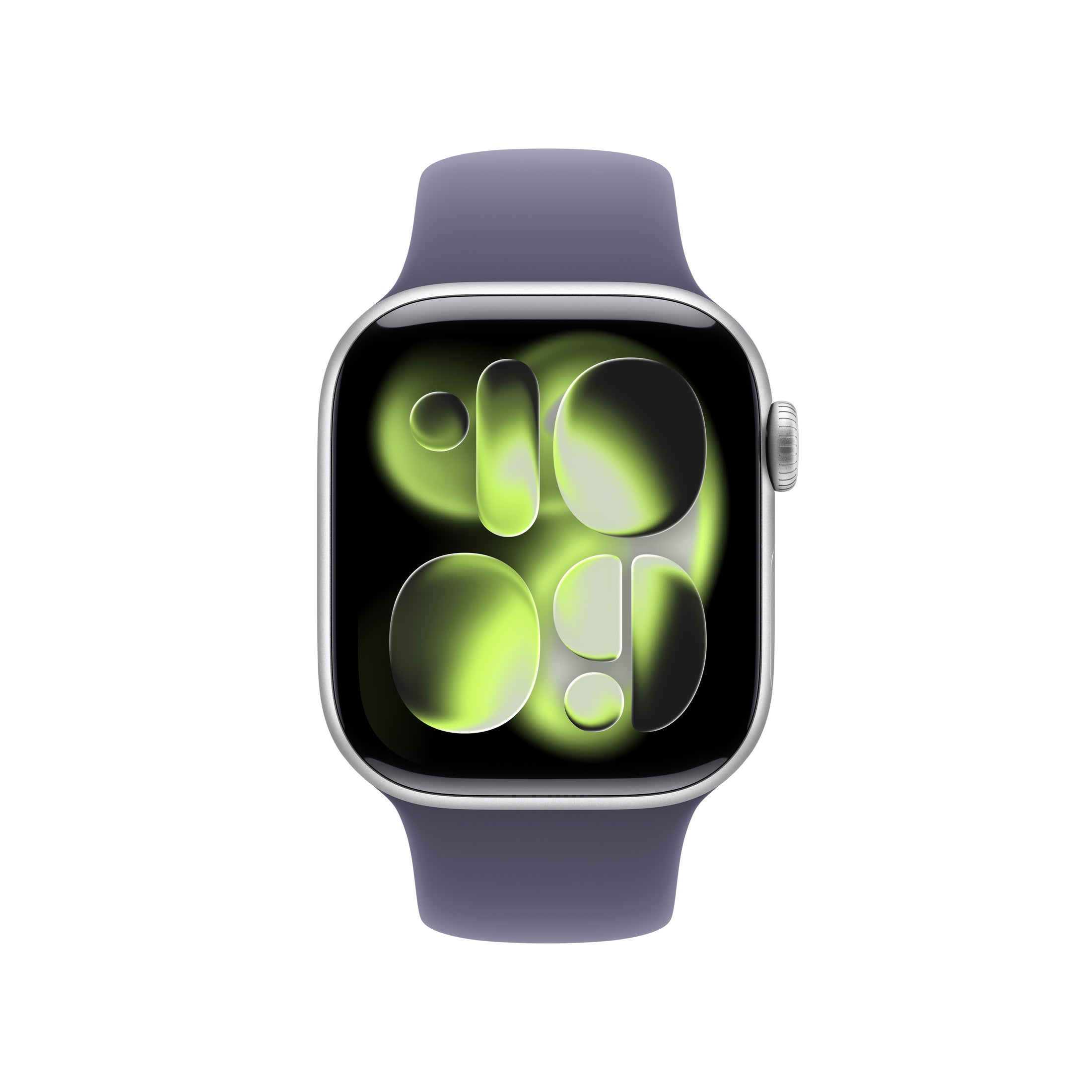 Apple Watch Series 11 (42mm, GPS) - Silver with Purple Fog Sport Band - Position 2