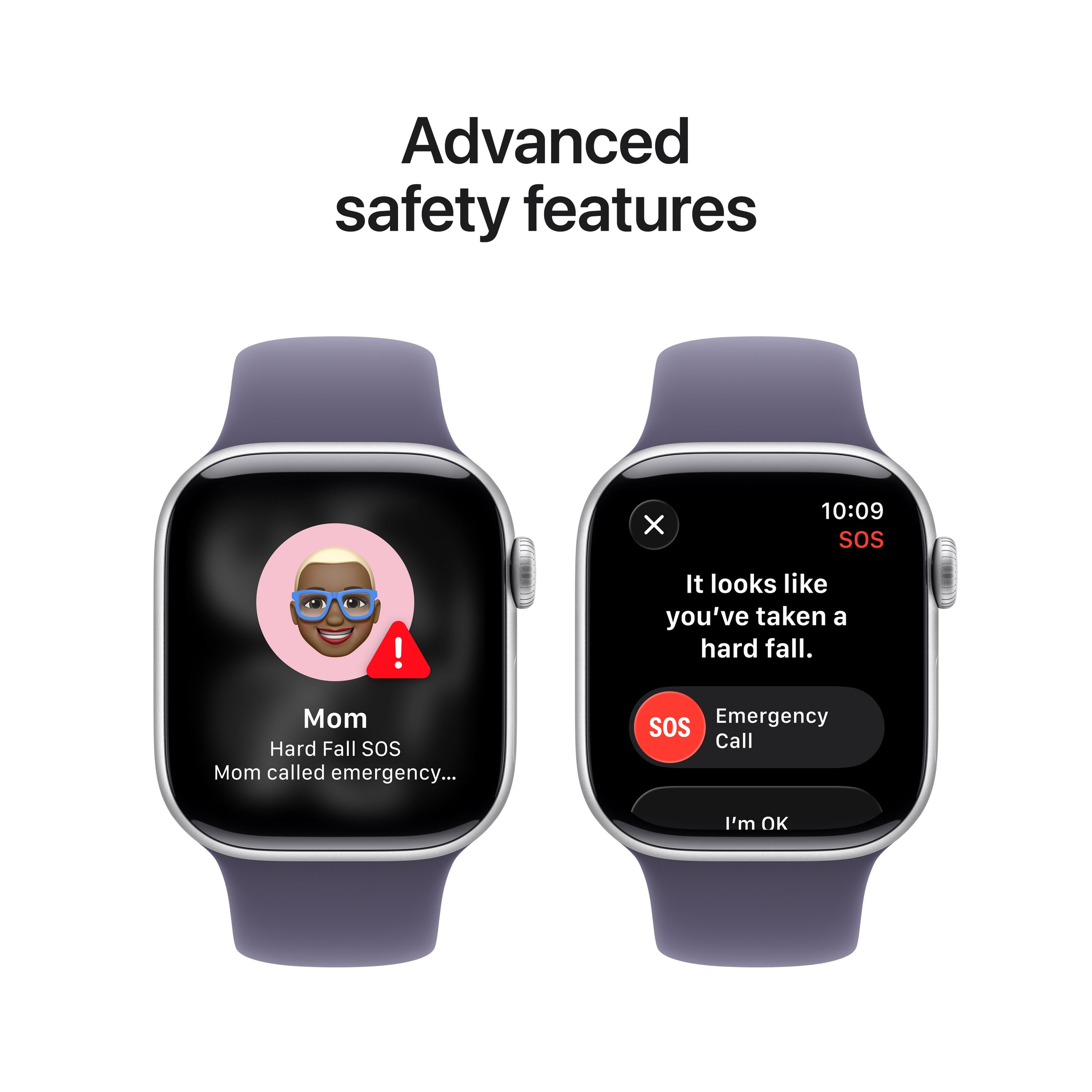 Apple Watch Series 11 (42mm, GPS) - Silver with Purple Fog Sport Band - Position 6