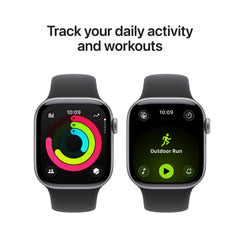 Apple Watch Series 11 (42mm, GPS + Cellular) - Space Gray with Black Sport Band - Position 4