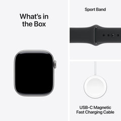 Apple Watch Series 11 (42mm, GPS) - Space Gray with Black Sport Band - Position 9