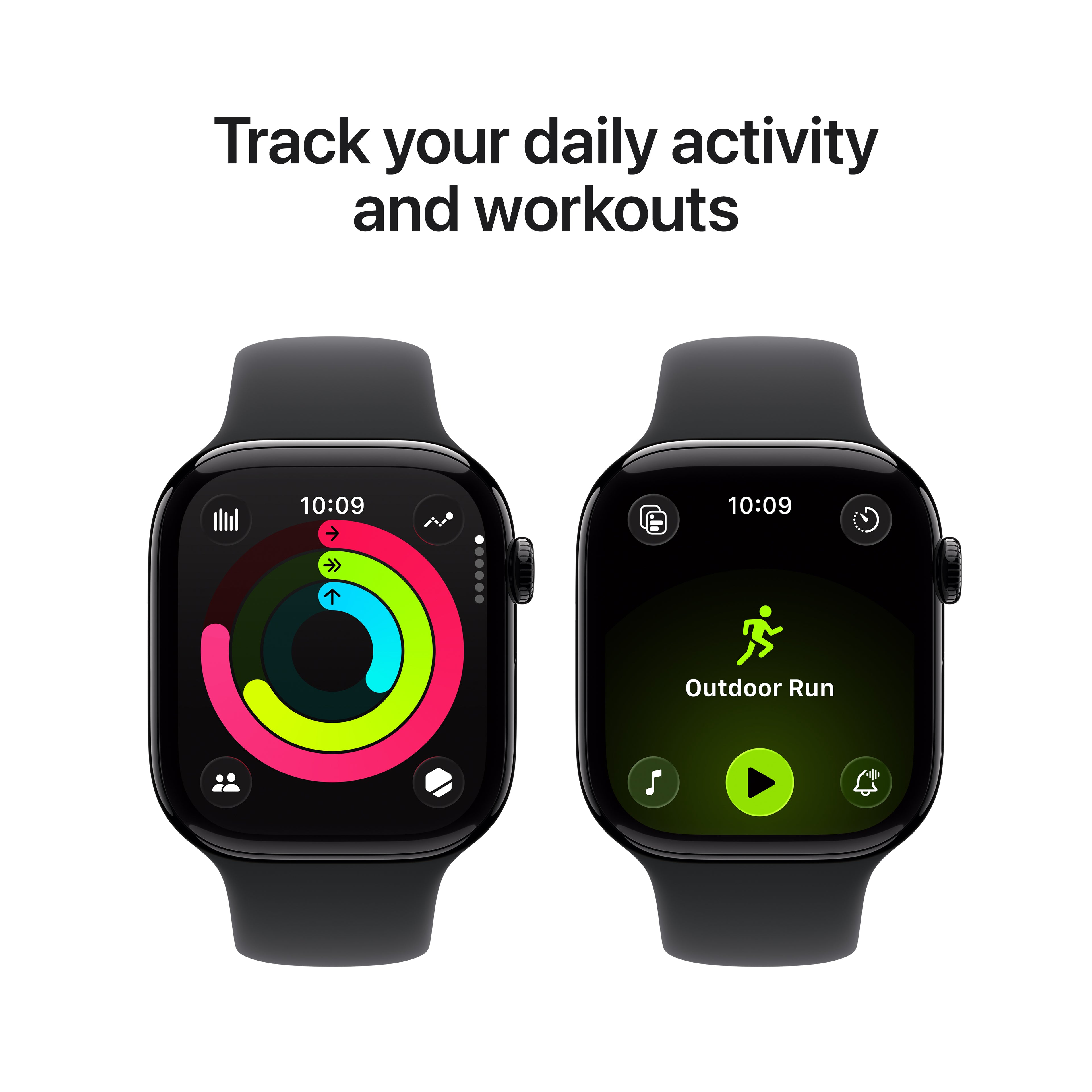 Apple Watch Series 11 (46mm, GPS) - Jet Black with Black Sport Band - Position 4
