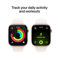 Apple Watch Series 11 (46mm, GPS) - Rose Gold with Light Blush Sport Band - Position 4