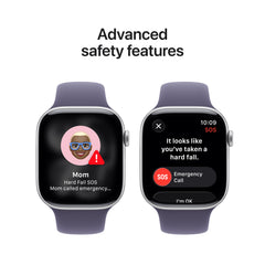 Apple Watch Series 11 (46mm, GPS + Cellular) - Silver with Purple Fog Sport Band - Position 6