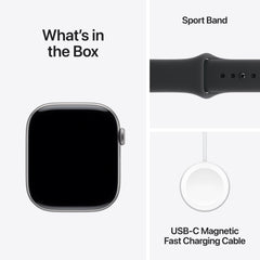 Apple Watch Series 11 (46mm, GPS) - Space Gray with Black Sport Band - Position 9