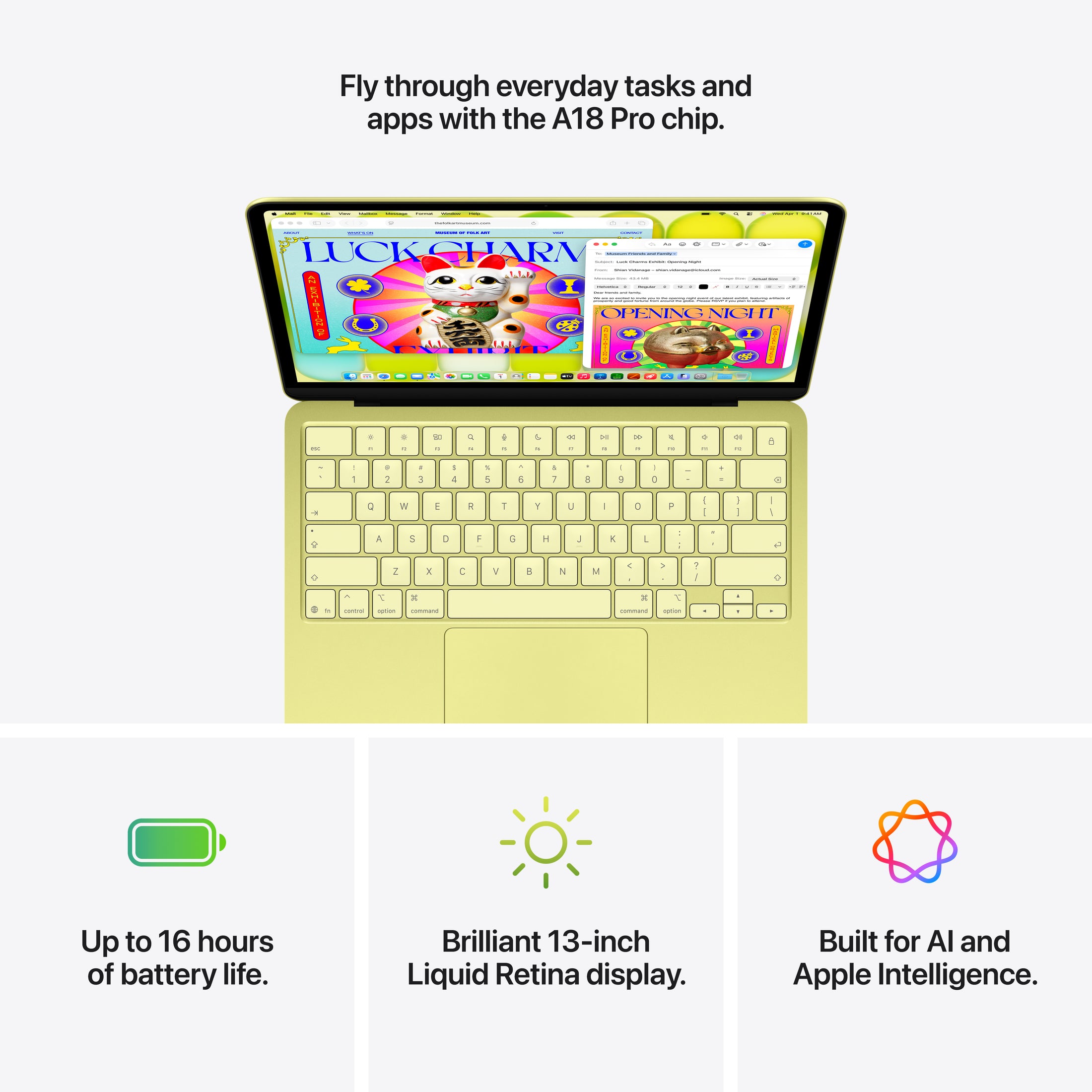 MacBook Neo 13-inch A18 Pro in Citrus with 256GB storage and Lock Key - image 9