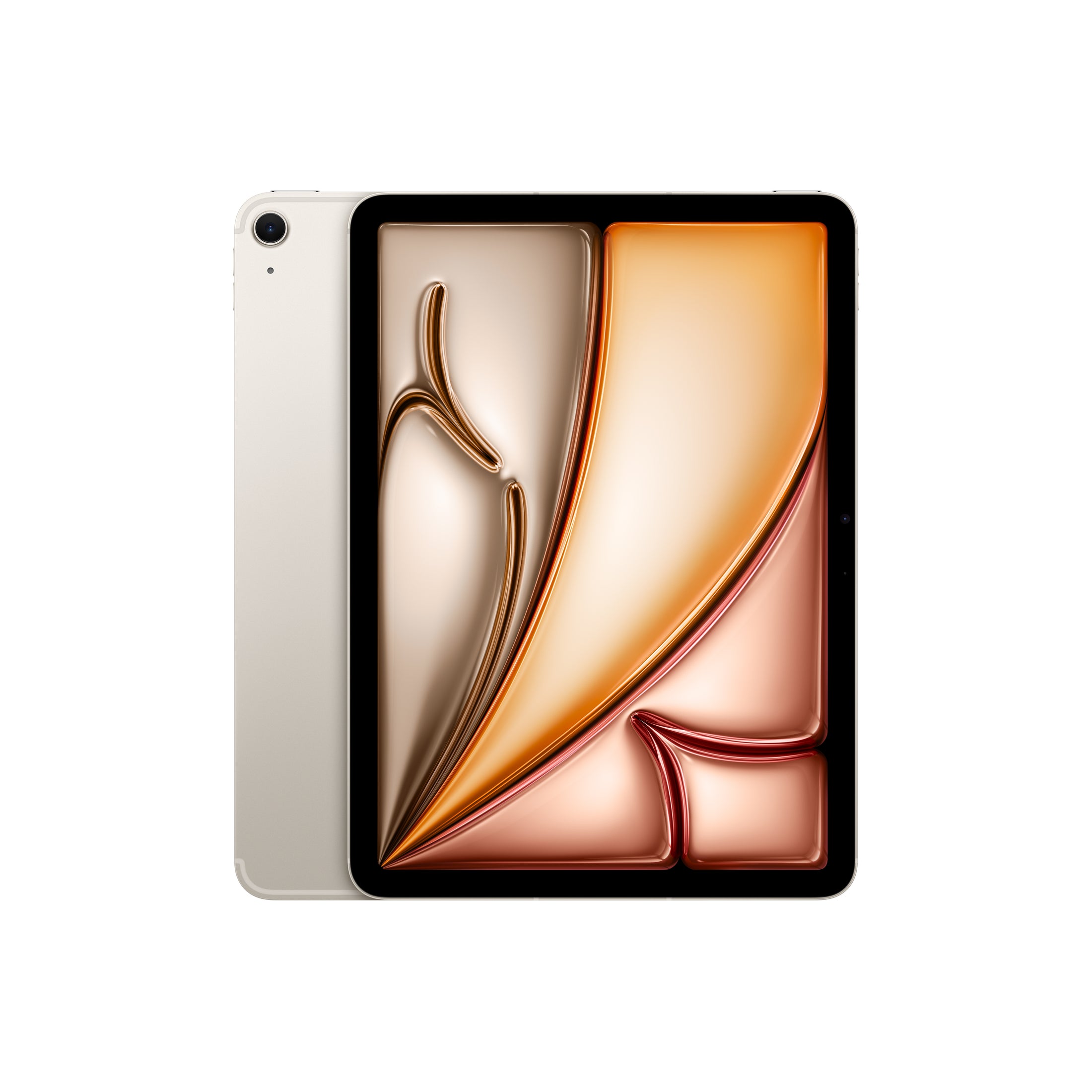 iPad Air (11-inch, M4) in Starlight - Wi-Fi + Cellular - Position 1
