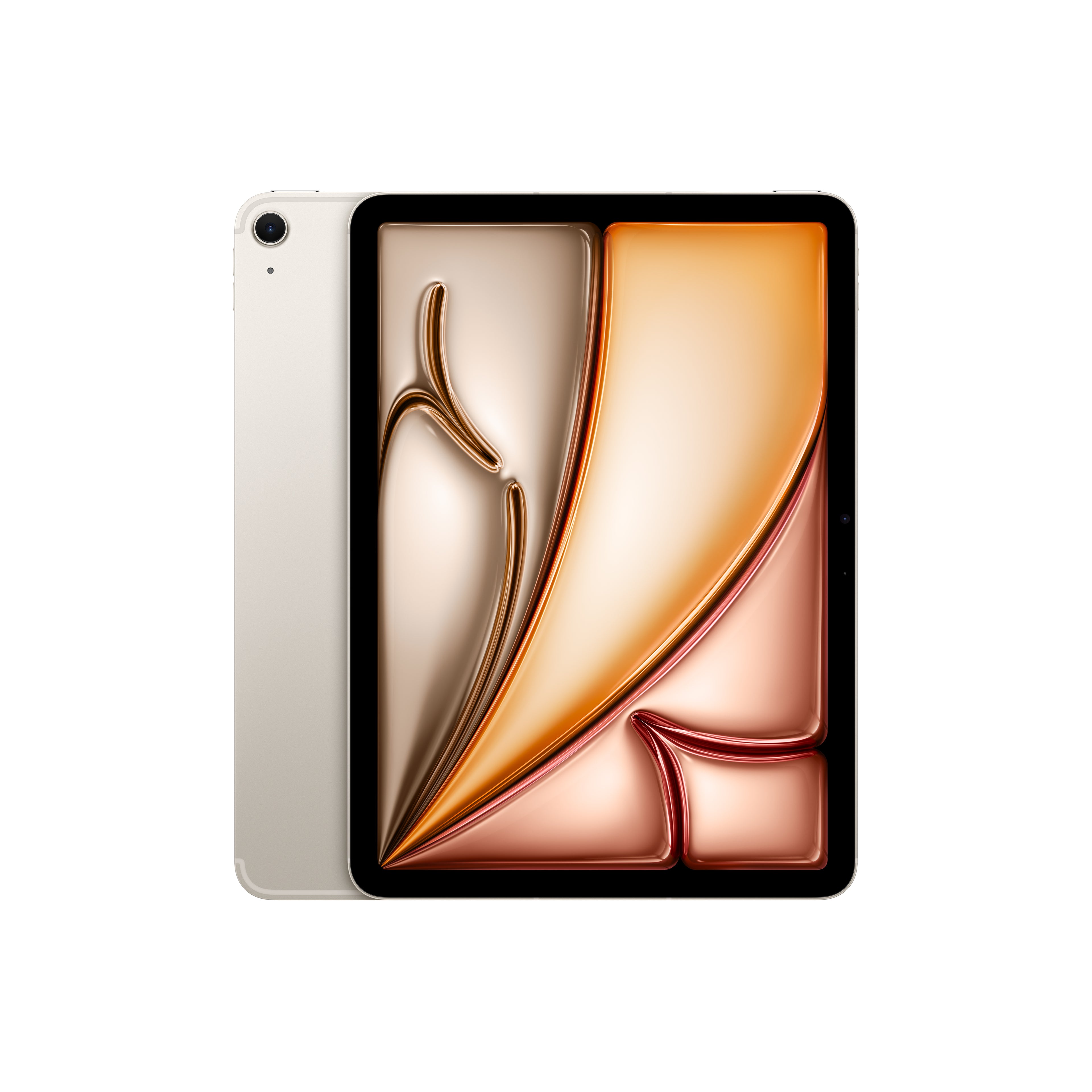 iPad Air (11-inch, M4) in Starlight - Wi-Fi + Cellular - Position 1