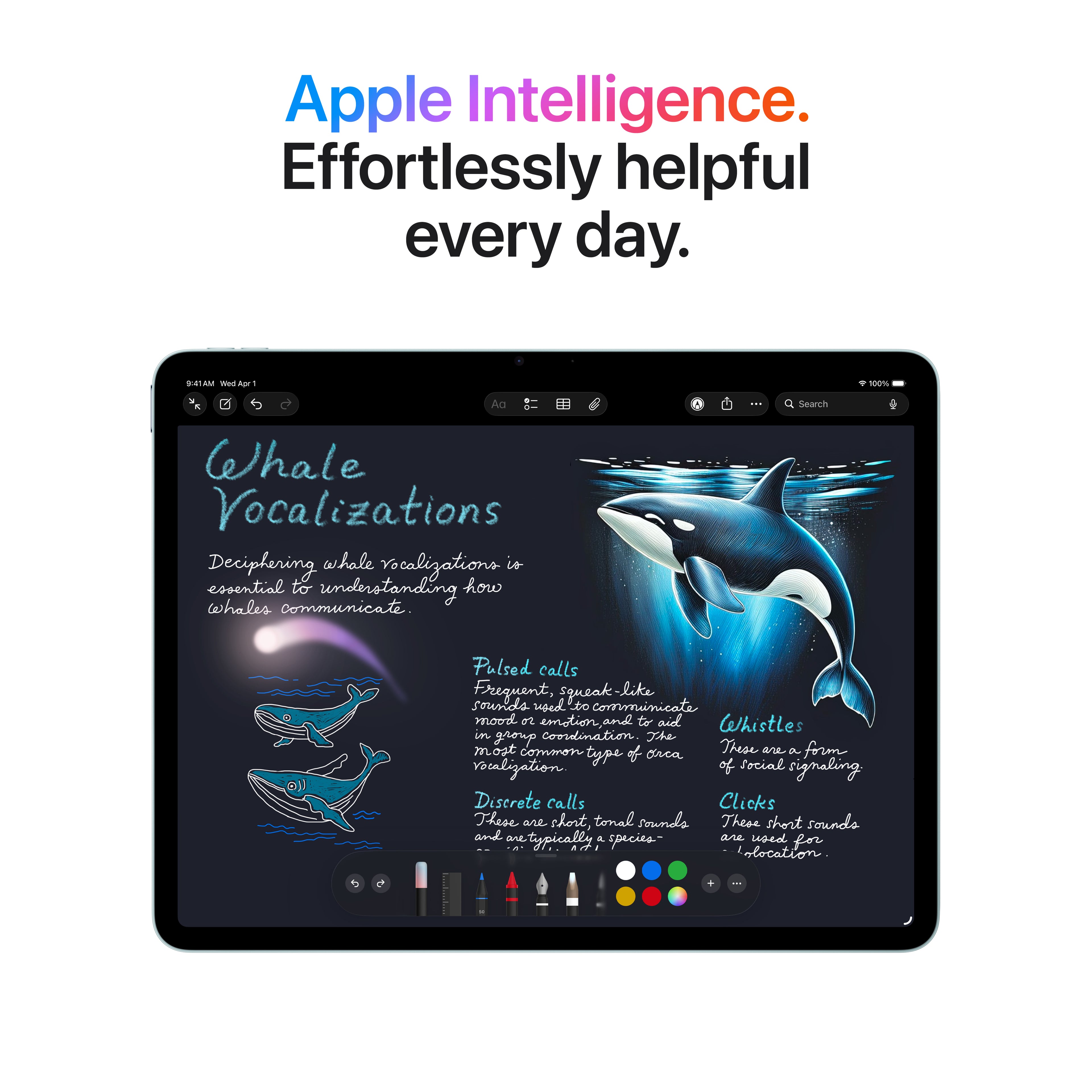 iPad Air (11-inch, M4) in Blue - Wi-Fi - Position 5