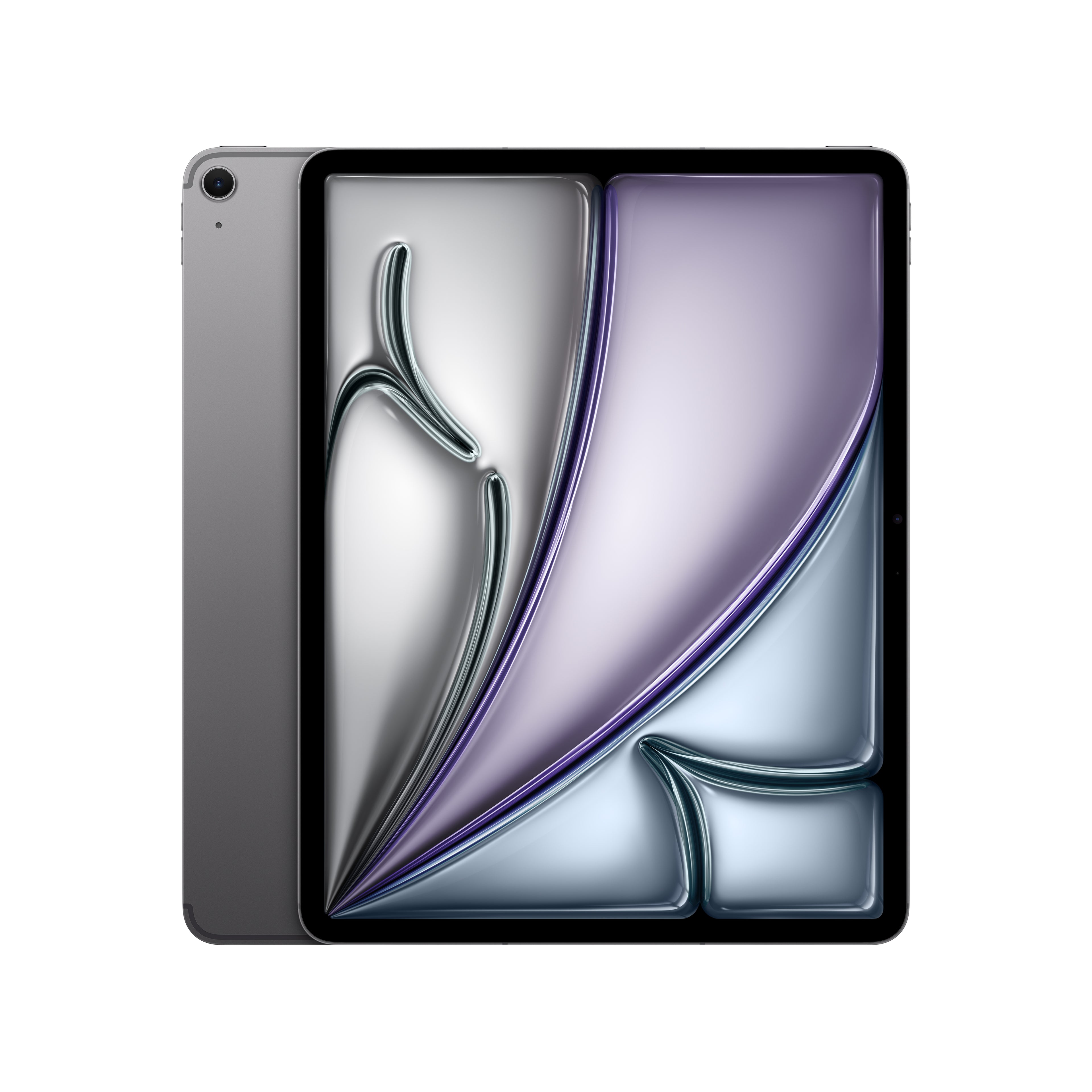 iPad Air (13-inch, M4) in Space Gray - Wi-Fi + Cellular - Position 1