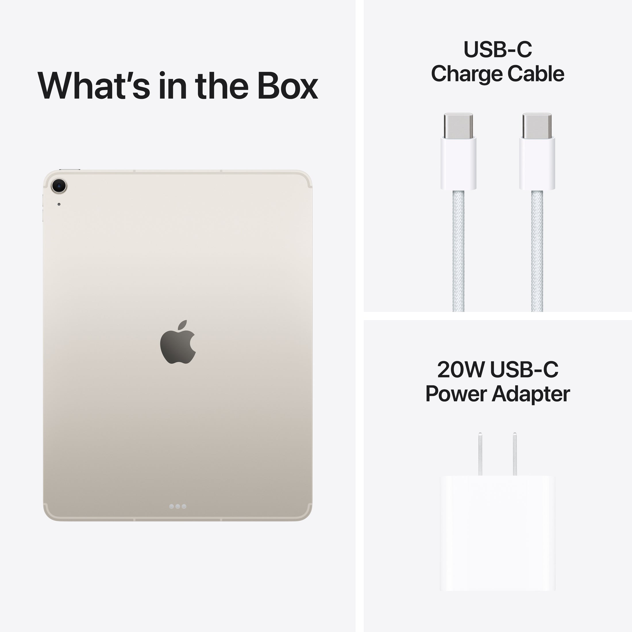iPad Air (13-inch, M4) in Starlight - Wi-Fi + Cellular - Position 10