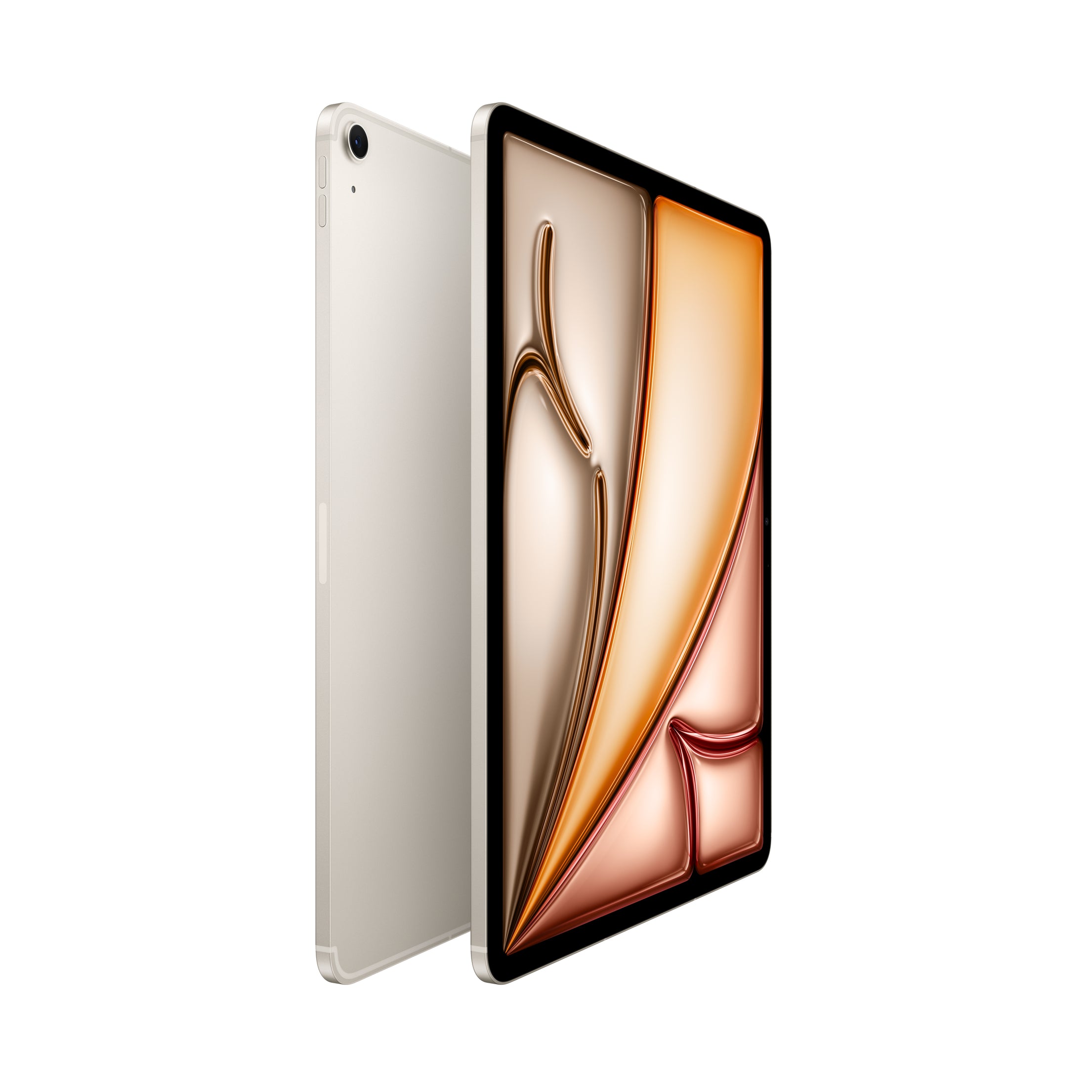 iPad Air (13-inch, M4) in Starlight - Wi-Fi + Cellular - Position 2