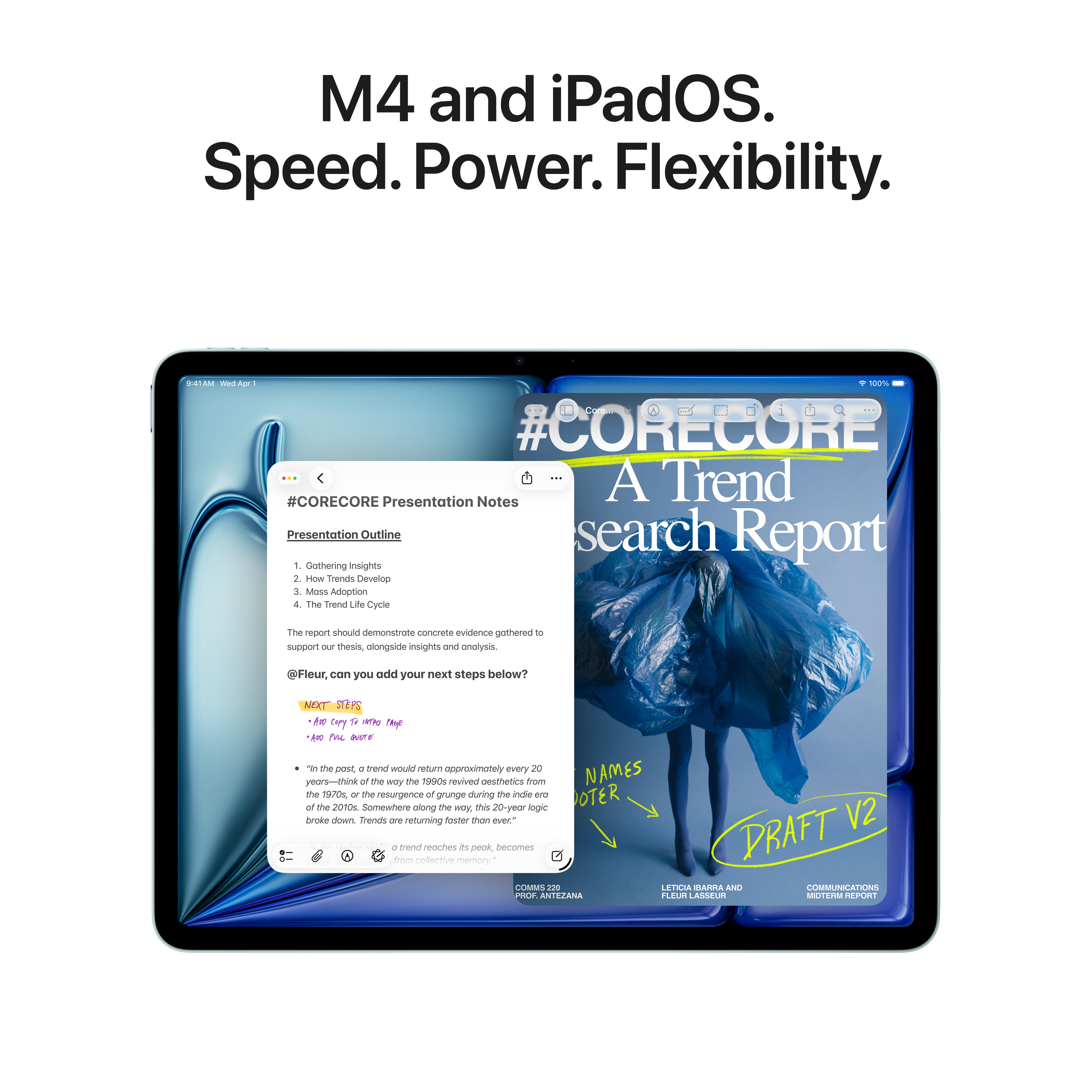 iPad Air (13-inch, M4) in Blue - Wi-Fi - Position 4