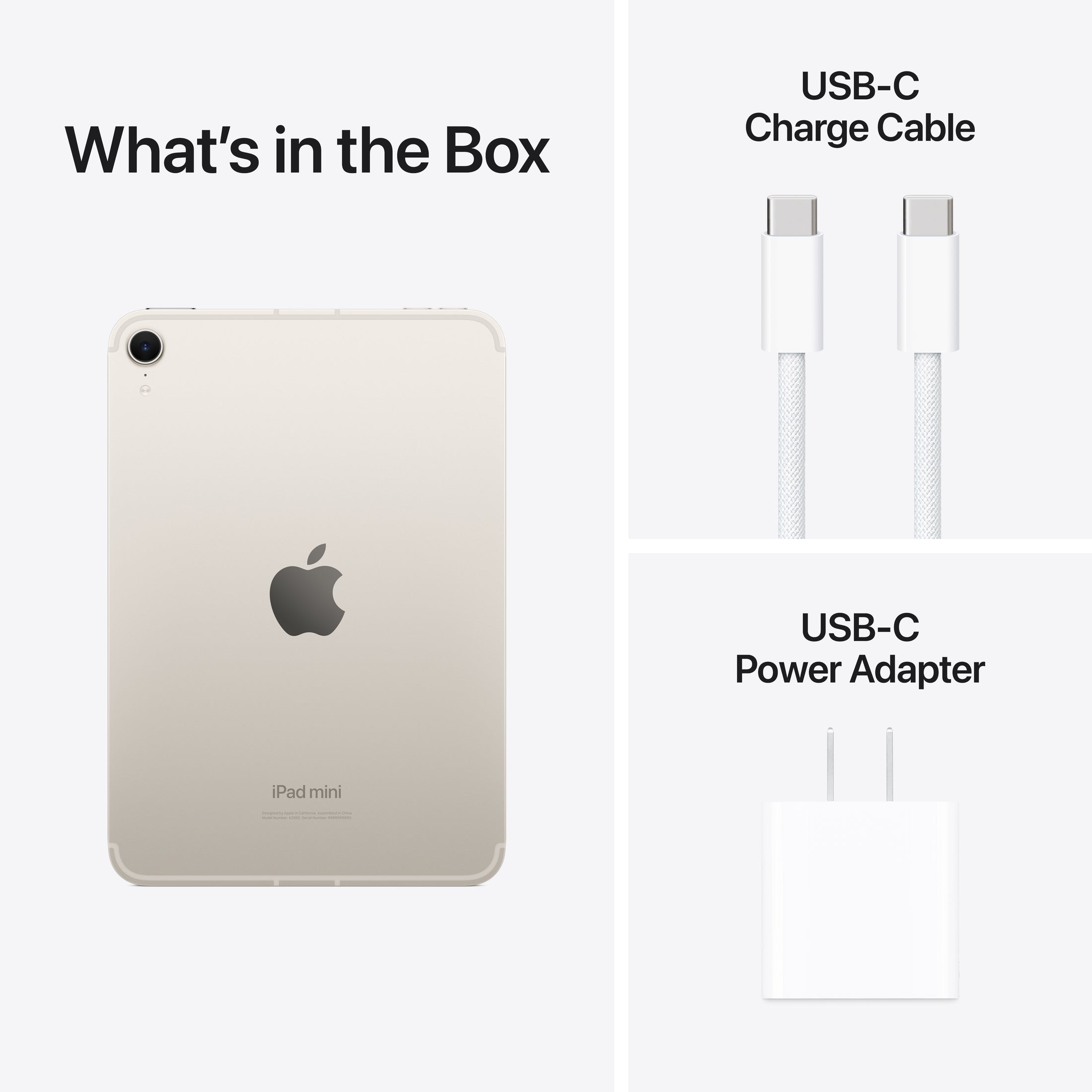 iPad mini (A17 Pro) in Starlight - Wi-Fi + Cellular - Position 9